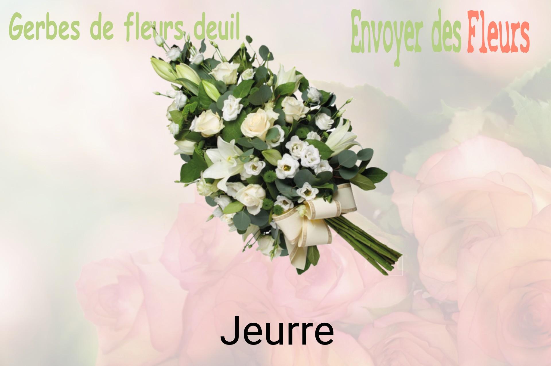 Gerbe de fleurs de deuil livrée à Jeurre